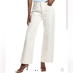 NWT Madewell low-slung baggy jeans, cream, size 25.